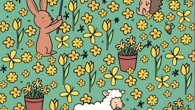 تست بینایی یافتن زنبور میان گل های زرد 1