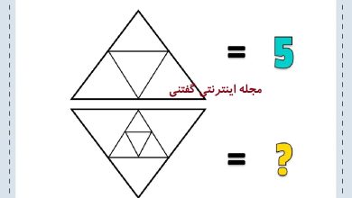 تست هوش تعداد مثلث های داخل مثلث 1